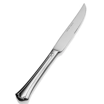 Bon Chef Breeze Euro Solid Handle Steak Knife In Stainless Steel
