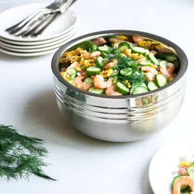 Bon Chef Cold Wave 224 Oz. Bowl In Stainless Steel