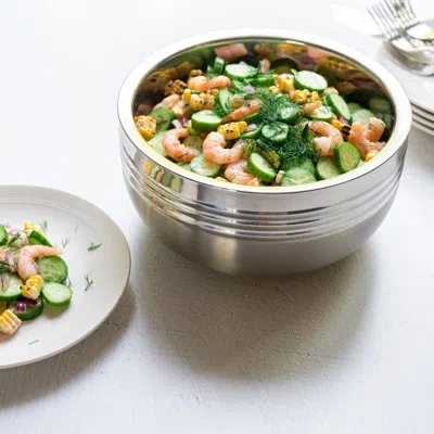 Bon Chef Cold Wave 24 Oz. 3 Wall Miracle Bowl In Stainless Steel