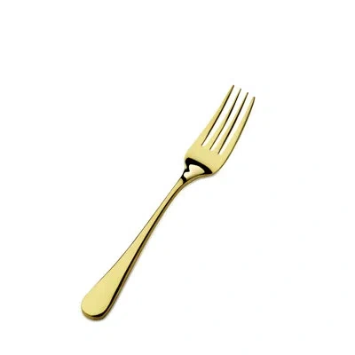 Bon Chef Como 18/10 Stainless Steel Dessert Fork In Gold