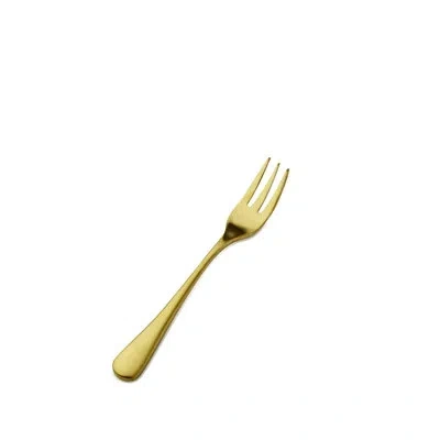 Bon Chef Como 18/10 Stainless Steel Dessert Fork In Gold Matte