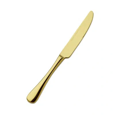 Bon Chef Como 18/10 Stainless Steel Dinner Knife In Gold
