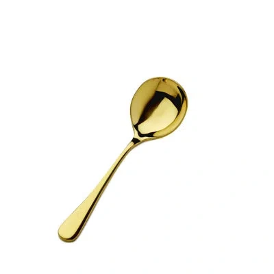 Bon Chef Como 18/10 Stainless Steel Soup Spoon In Gold