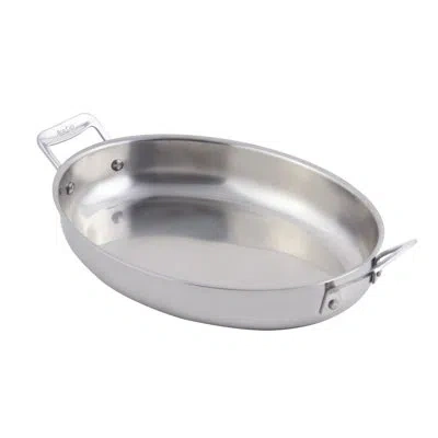 Bon Chef Cucina 2.5 Qt. Steel Oval Au Gratin Dish In Stainless Steel