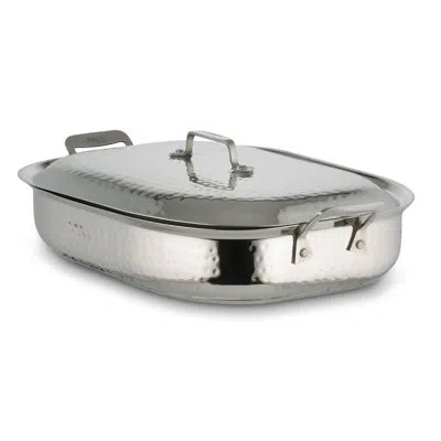 Bon Chef Cucina 5 Qt. Stainless Steel Round Braiser With Lid In Hammer