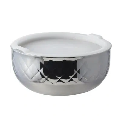 Bon Chef Diamond Cold Wave 323.2 Oz. Food Storage Container In Stainless Steel