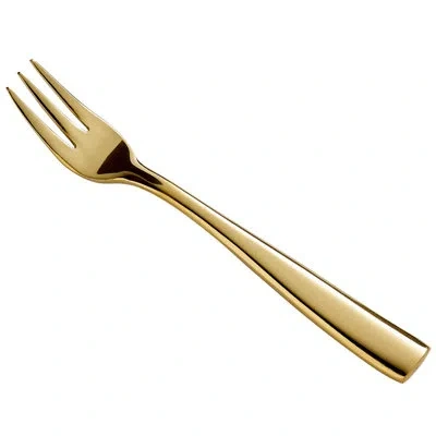 Bon Chef Manhattan 18/10 Stainless Steel Dessert Fork In Gold