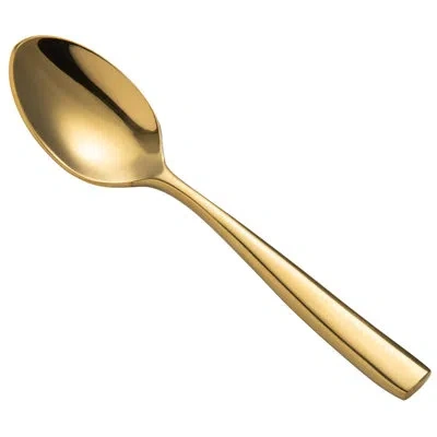 Bon Chef Manhattan 18/10 Stainless Steel Dinner Spoon In Gold