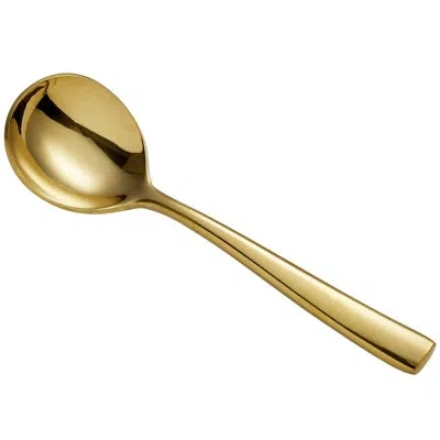 Bon Chef Manhattan 18/10 Stainless Steel Soup Spoon In Gold