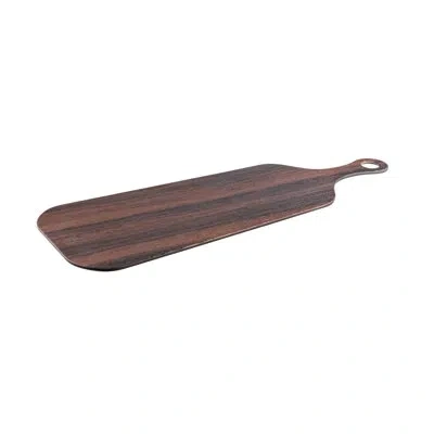 Bon Chef Melamine Walnut Wood Grain Design Serving Tray In Brown