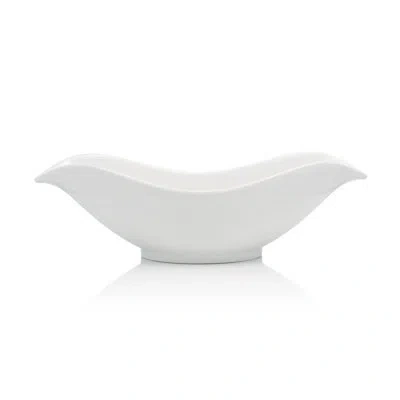 Bon Chef Petals Melamine 128 Fl Oz. Serving Bowl In White