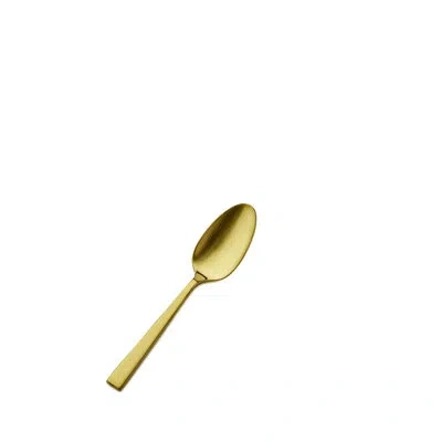 Bon Chef Roman 18/10 Stainless Steel Coffee Spoon In Gold Matte