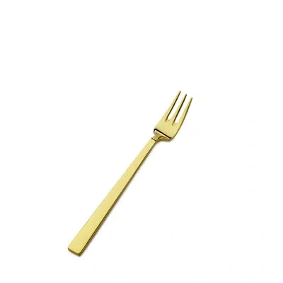 Bon Chef Roman 18/10 Stainless Steel Dessert Fork In Gold
