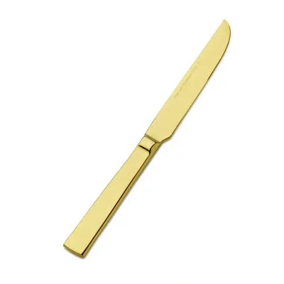 Bon Chef Roman 18/10 Stainless Steel Dessert Knife In Gold