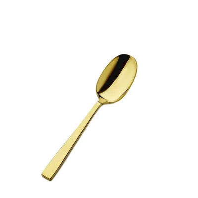 Bon Chef Roman 18/10 Stainless Steel Soup/dessert Spoon In Gold
