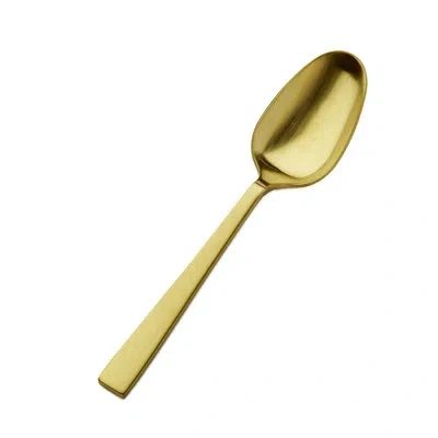 Bon Chef Roman Stainless Steel Table Serving Spoon In Gold Matte