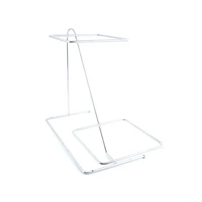 Bon Chef Stainless Steel Serving Tray & Tray Stand In Silver