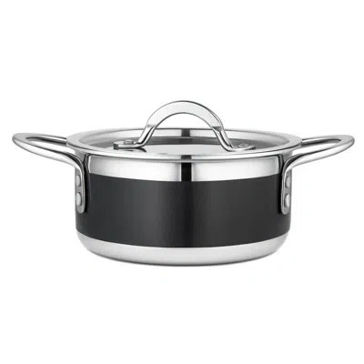 Bon Chef Stainless Steel Soup Pot With Lid In Black