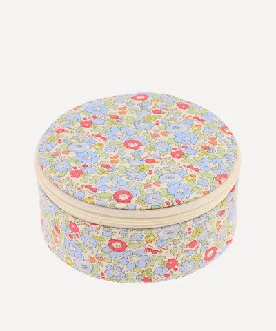 Bon Dep Betsy Ann Tana Lawn Cotton Round Jewellery Box In Multi