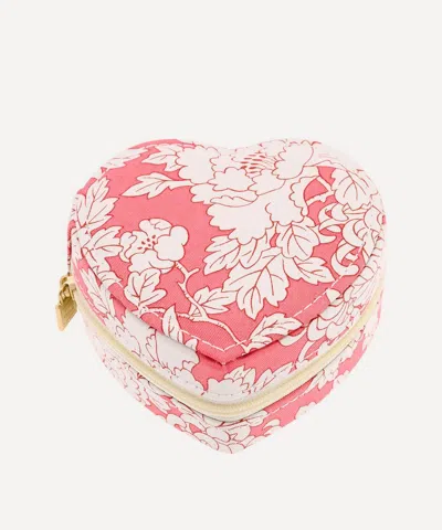 Bon Dep Costume Tana Lawn Cotton Round Jewellery Box In Pink