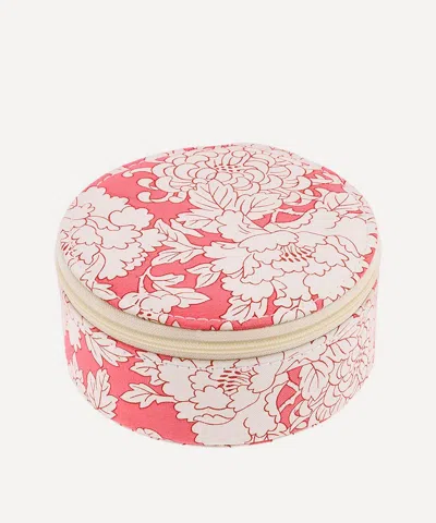 Bon Dep Costume Tana Lawn Cotton Round Jewellery Box In Pink