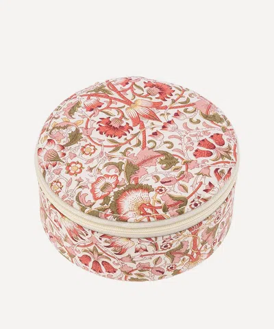 Bon Dep Lodden Tana Lawn Cotton Round Jewellery Box In Multi