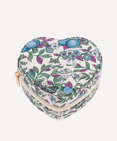 Bon Dep Orchard Tana Lawn Cotton Round Jewellery Box In Multi