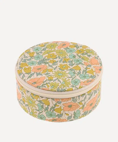 Bon Dep Poppy And Daisy Tana Lawn Cotton Round Jewellery Box In Multi