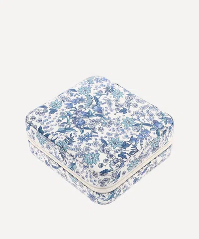 Bon Dep Serruria Tana Lawn Cotton Octagon Jewellery Box In Blue
