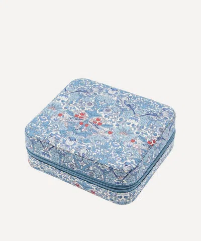 Bon Dep Strawberry Thief Tana Lawn Cotton Octagon Jewellery Box In Blue