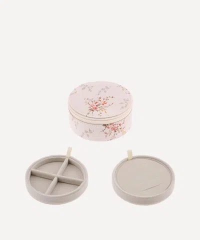 Bon Dep X Bridgerton Garden Blooms Tana Lawn Cotton Round Jewellery Box In Multi
