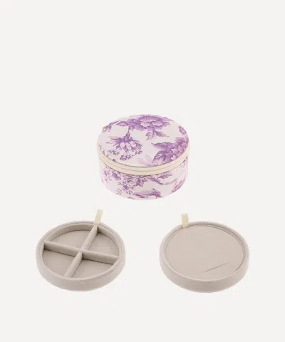 Bon Dep X Bridgerton Regency Trail Tana Lawn Cotton Round Jewellery Box In Multi