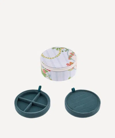 Bon Dep X Bridgerton Ribbon Cascade Tana Lawn Cotton Round Jewellery Box In Multi