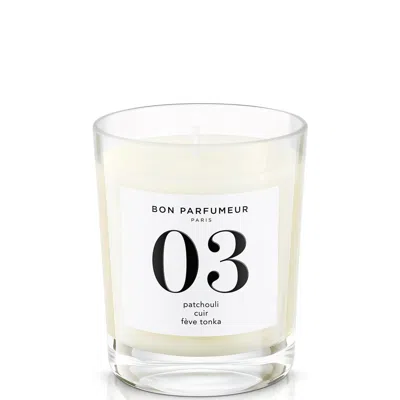 Bon Parfumeur 03 Patchouli Leather Tonka Bean Candle 180g In Neutral