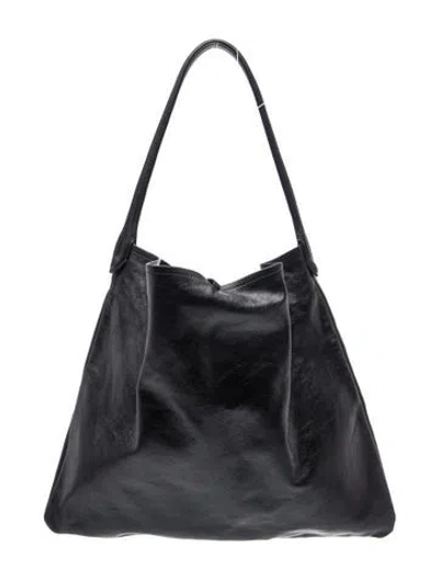 Pre-owned Bonastre Leather Shoulder Bag In Black