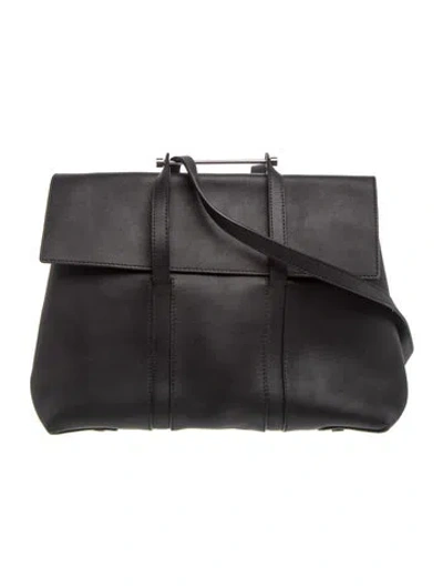 Pre-owned Bonastre Leather Shoulder Bag In Black