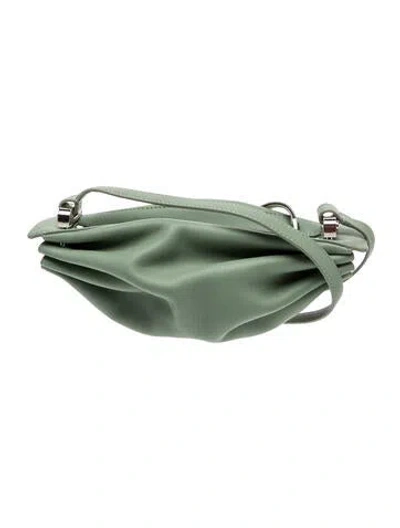 Pre-owned Bonastre Leather Shoulder Bag In Green