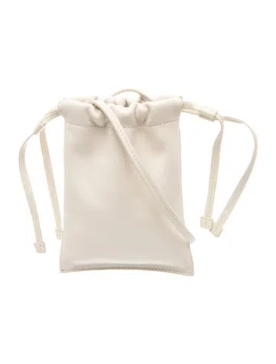 Pre-owned Bonastre Leather Shoulder Bag In Neutral