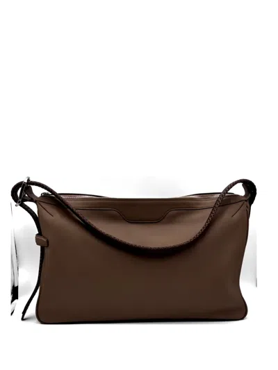 Bonastre Rider M Elche Braided-strap Shoulder Bag In Brown