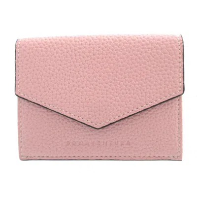 Pre-owned Bonaventura Pink Leather Wallet (tri-fold) ()