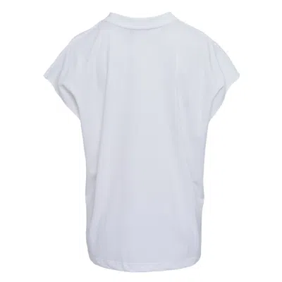 Bonbom Archive Print Wide-shoulder Tee In White