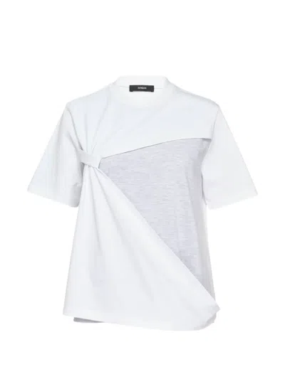 Bonbom Asymmetric Wrap T-shirt In White