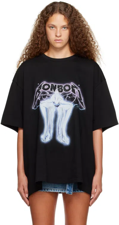 Bonbom Black Crewneck T-shirt