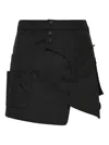 Bonbom Carpenter-pocket Mini Skirt In Black