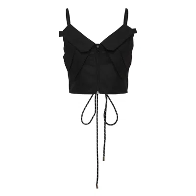 Bonbom Chest Cargo Pocket Top In Black