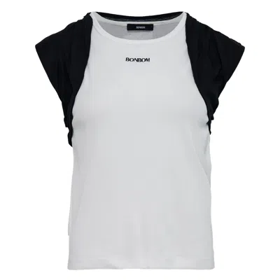 Bonbom Fetish Tight Sleeveless Tee In Black