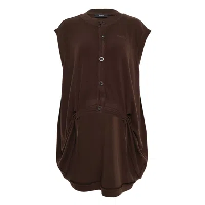 Bonbom Front Tuck-in-drape Sleeveless In Brown