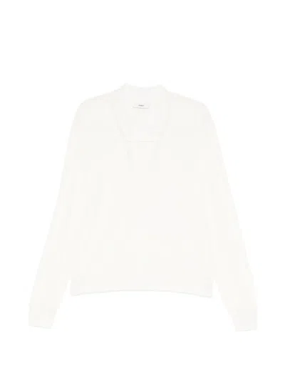 Bonbom Lace-trim V-neck T-shirt In Neutral