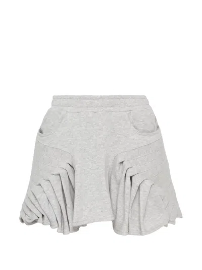 Bonbom Lantern Mini Skirt In Gray