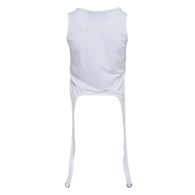 Bonbom Lantern Sleeveless Tank Top In White